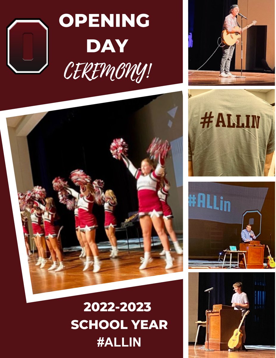 OskySchoolsIA's tweet photo. Our Opening Day Ceremony was OUTSTANDING! What a great event! Special thanks to Joe Beckman for serving as our keynote speaker and to Board Vice President Charlie Comfort for delivering some opening remarks. #AllIn https://t.co/9mnDxOAGzy