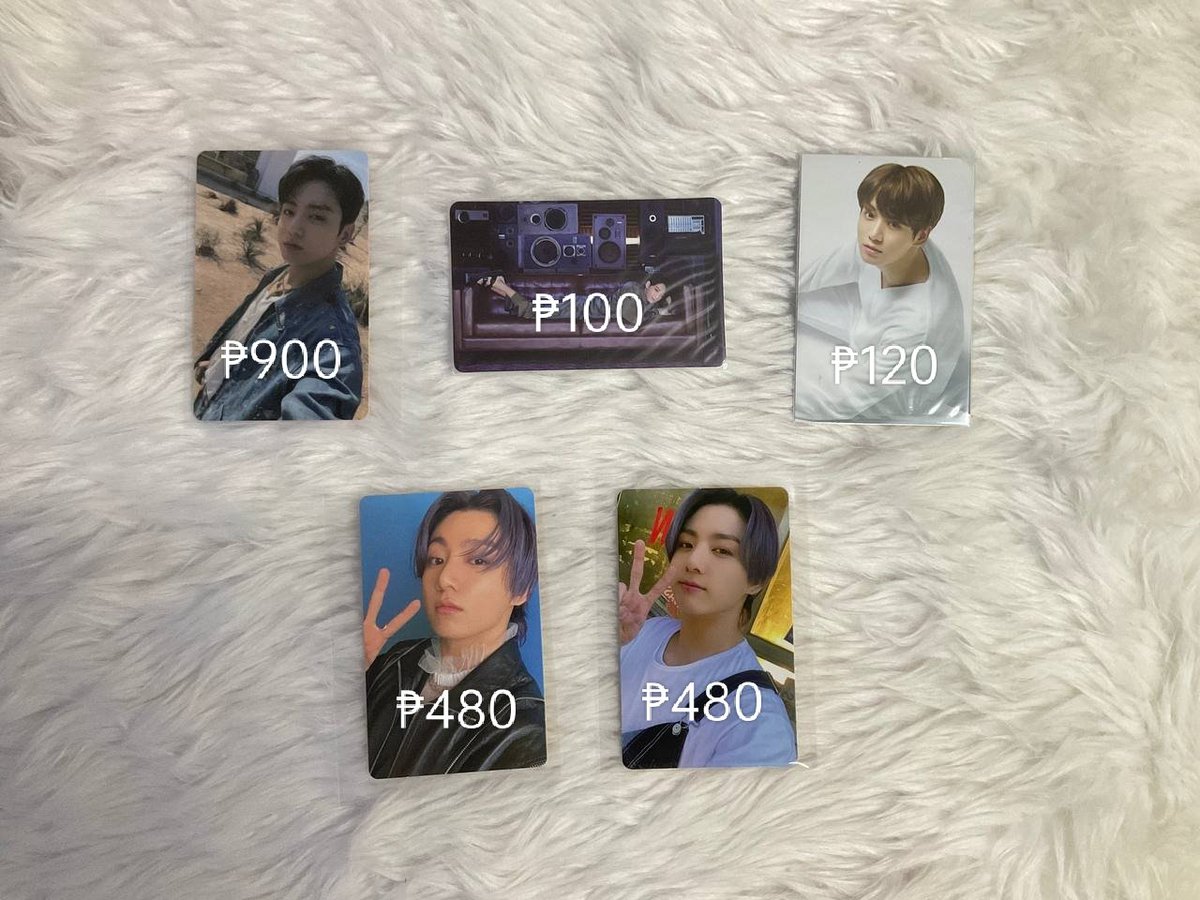 merchandiseify_'s tweet photo. 🛒 #merchandiseifyph_carts 🛒
 
WTS LFB BTS JUNGKOOK PHOTOCARDS
 
 ヽselling as tingi
 ヽprio payo
 ヽdo not claim if sensitive
☻ rcbyt: https://t.co/PjjVFMMYj2
↳ SEE PICTURE for prices
 
𖥻 bts jeon jungkook jk butter cream peaches pob be essential deluxe vt lucky draw m2u ld https://t.co/6PYws6tnbq