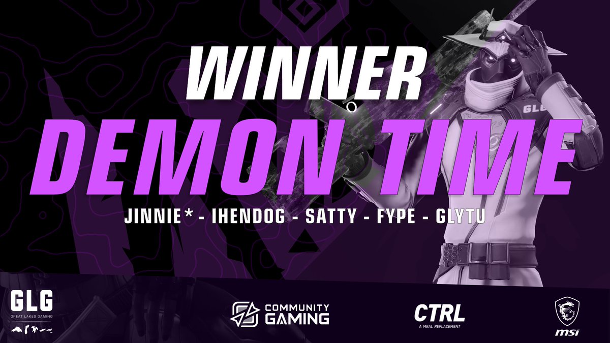 GLGamingLounges's tweet photo. 😈IT'S DEMON TIME😈

#DemonTime has won the Pit of Valor again for the TRIPLE crown! 👑👑👑

Players:
🥇@Glytu_
🥇@iHenDog1
🥇@pakjinnie (MVP)
🥇@SattyFPS
🥇@fype215

🏆What a dominant performance I would be scared for next week's tournament: https://t.co/ZOyAYpdi0E https://t.co/rk35wLvJ2Q