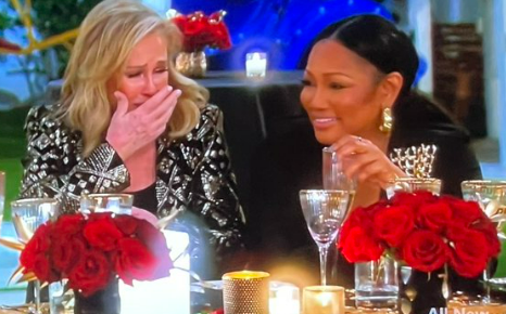 EmilyMockler1's tweet photo. it was at this moment, that the FOUR decided to add Kathy to their tear down list along with Garcelle and Sutton. #RHOBH https://t.co/0W9tg0adBy
