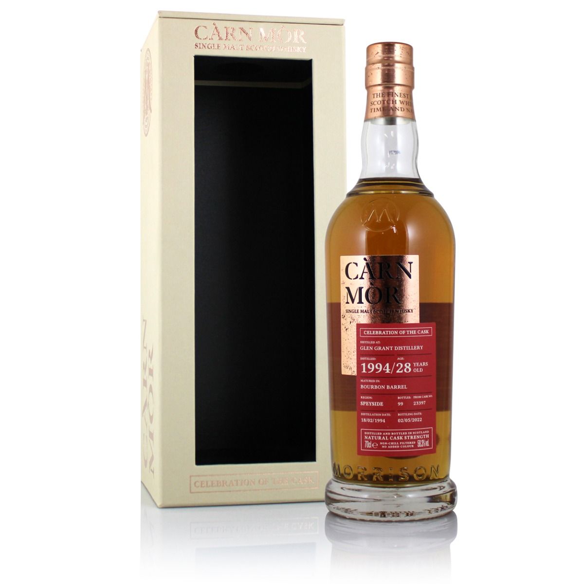 Glen Grant 1994 28YO Celebration of the Cask #23397 at Tyndrum Whisky – Scotch Whisky News: Glen Grant 1994 28YO Cask Type: Bourbon Barrel One of only 99 bottles available worldwide. Tasting notes: Juicy pineapple, honeyed cereal and a lingering finish. Only £259.00 Where man ...