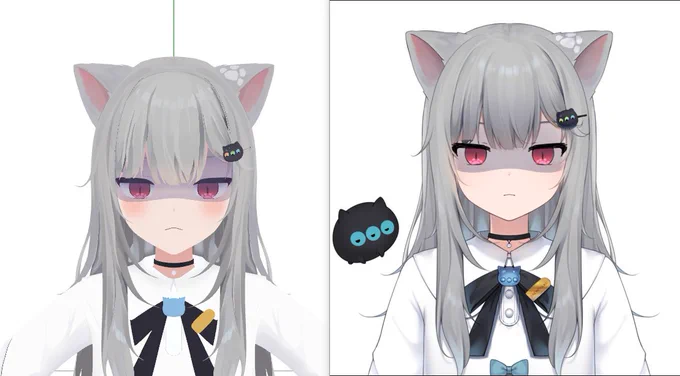 この顔もできます#Blender3d  #MMD 