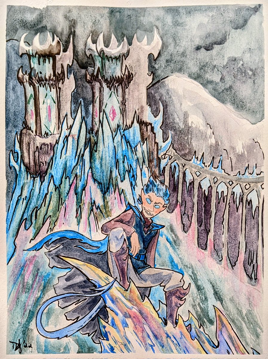 silverskye13's tweet photo. Nightly watercolor doodle inspired by Tango's new skin. 💜 He is an ice critter now.
#Hermitcraftfanart #tangotekfanart #deepfrostcitadel https://t.co/5T3SgOh6pZ