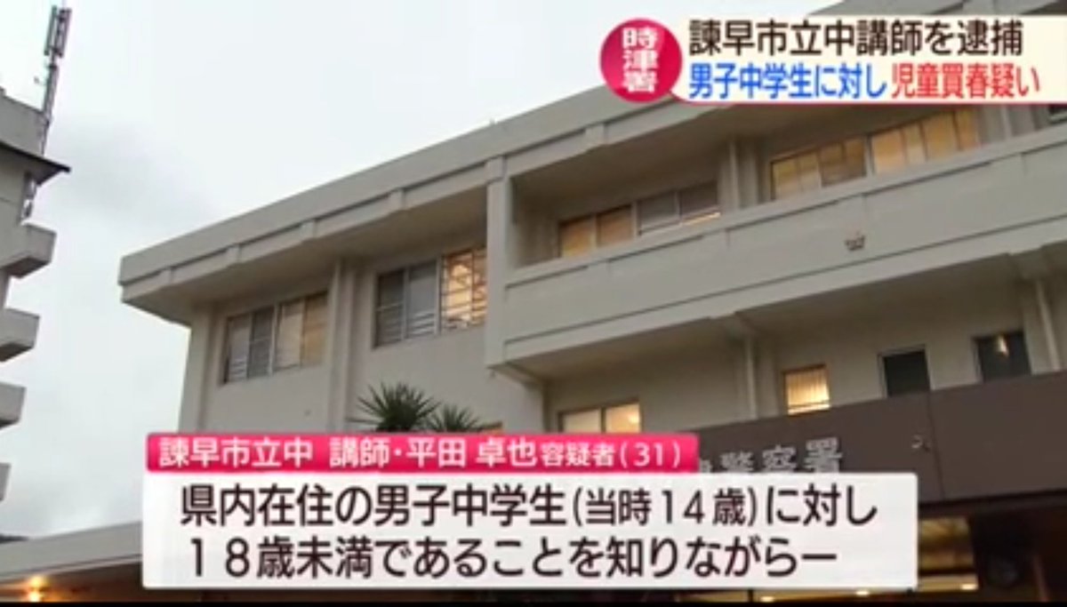 tkzwgrs's tweet photo. 中学講師(31)、中学生(14)とカーセックスし逮捕 @長崎
https://t.co/dfczNyV4Sn
駐車した自家用車内で県内の男子中学生(14)へ現金を渡し、18歳未満と知りながらカーセックスした疑いで諫早市立中学校の講師 平田卓也(31)容疑者を逮捕。「カーセックスしたことに間違いありません」と容疑を認めている。 https://t.co/PrZsXOhU5w