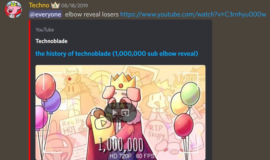 TechnocordQ's tweet photo. Happy 3 year anniversary to the history of Technoblade, also known as the 1 million subs elbow reveal video
https://t.co/NtxgLonOSI

-scratch https://t.co/Y5tIWsYP3D
