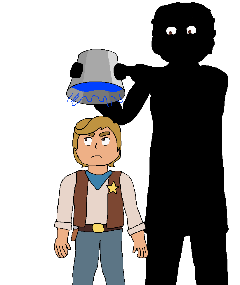 Aquelon1's tweet photo. well, if Joel is gonna so obviously make my headcanon of "water from the Fountain is responsible for the Sheriff's toy-y state" so clearly canon, the least I can do is post my art of it (from like a week ago) here.
#EmpiresSMPfanart #solidaritygamingfanart #smallishbeansfanart https://t.co/sOaqjJzIdu