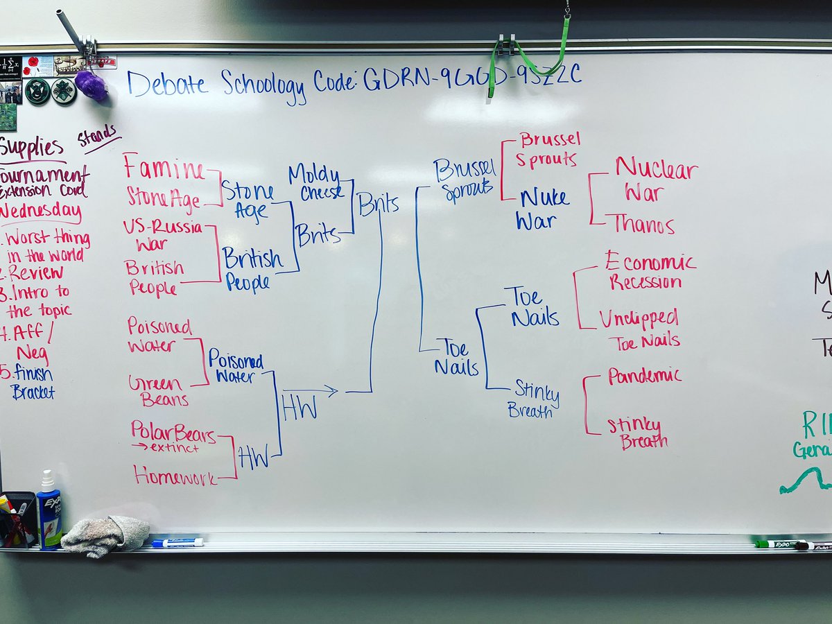 speechdebate192's tweet photo. It’s a long road to finding out what is “the worst thing in the world”! Want to know who wins? Join us for the last day of Novice Workshop tomorrow from 1-3! #debateislife @xokka02 @rabaumann71 @tigerfarmington https://t.co/1OXo0QEMFI