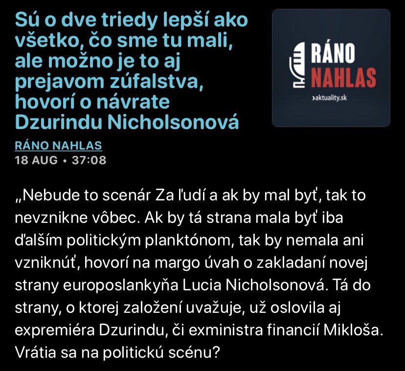 Bezpecak_91's tweet photo. Zasa sa to tlaci. Zasa Duris-Nicholsonova v mediach. Preco?! Koho vobec zaujima co si ona mysli? Udajne skoncila so SK politikou ked odisla zo SaS s tresnutymi dvermi. 
#uzdost #nedavajmejejpriestorzbytocne https://t.co/8tXd69d3tM