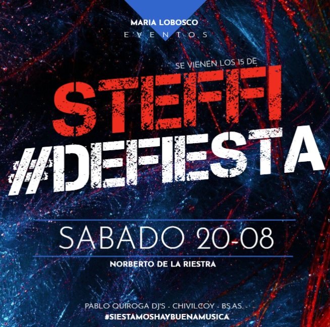 PabloQuirogaDj's tweet photo. Next
 20/08
@steffialdecoa 
#15party
#ndelariestra https://t.co/hdHxZj2Pzl