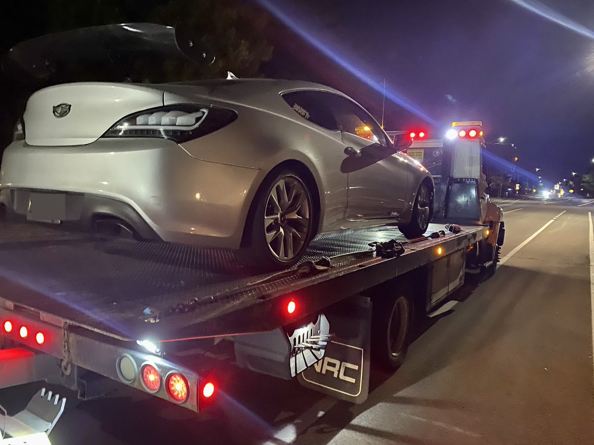 CstTaraso9345's tweet photo. Attended Third Line area tonight for complaint of speeding. Located these two vehicles racing each other. Zig zagging around traffic and blowing through a residential stop sign. One a muffler-less #Noisemaker.  Stopped both and charged with Racing etc. 

#DontSendIt #RoadSafety https://t.co/i2YTEKUMdd