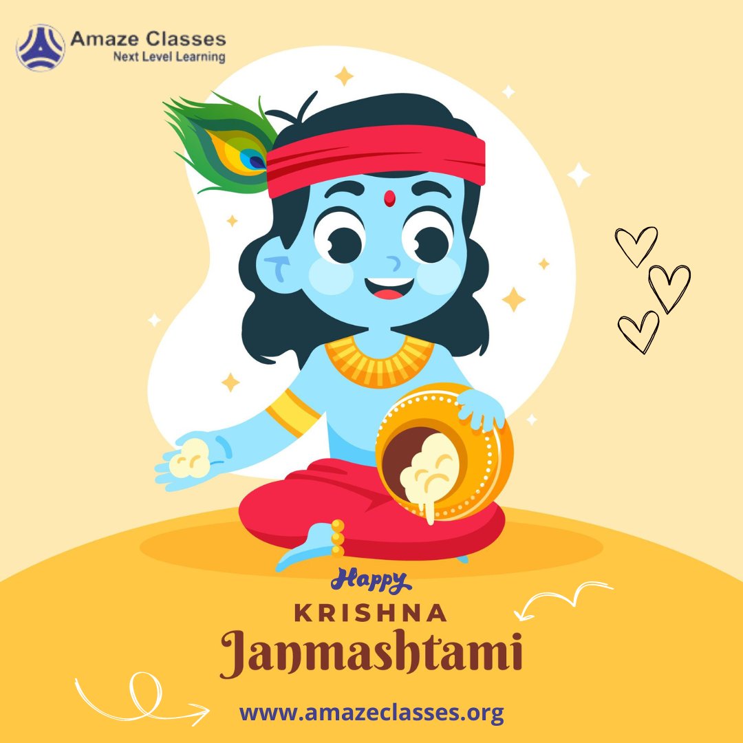 classes_amaze's tweet photo. Happy Janmashtami!May success comes your way, may there are more opportunities over challenges, may there is more happiness than sorrows… Warm wishes on Janmashtami to you.

#janmashtami #krishna #krishnajanmashtami #jaishrikrishna #happyjanmashtami #krishnabirthday #krishnaji https://t.co/XvSr9NjLYx