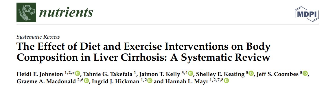 Heidi_J_APD's tweet photo. Very pleased to see our systematic review published today! My second 1st author manuscript, investigating the impact of #diet &amp; #exercise interventions on body comp in #cirrhosis. We need more studies on obesity + cirrhosis - only 1 included! Check it out https://t.co/j5uZTX7I6E https://t.co/Bcifaing8B