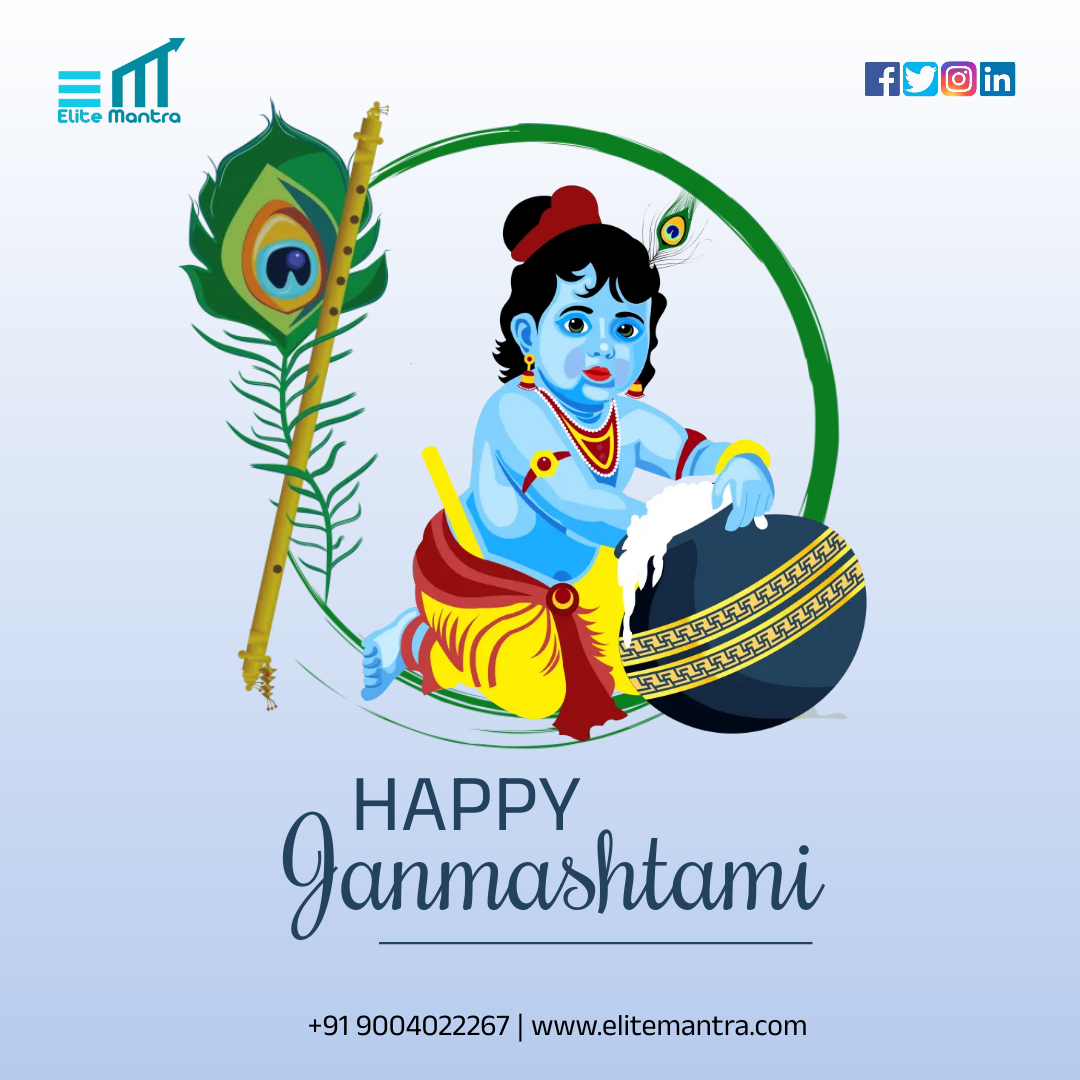 EliteMantra's tweet photo. “May Lord Krishna come to your house &amp; take away all your Makhan- Mishri with all your worries &amp; sorrow”.

Happy Janmashtami!

#janmashtami #happyjanmashtami #shrikrishna #lordkrishna #krishnajanmashtami #shrikrishnajanmashtami #janmashtamifestival #festival #elitemantra https://t.co/D3oVw929b1