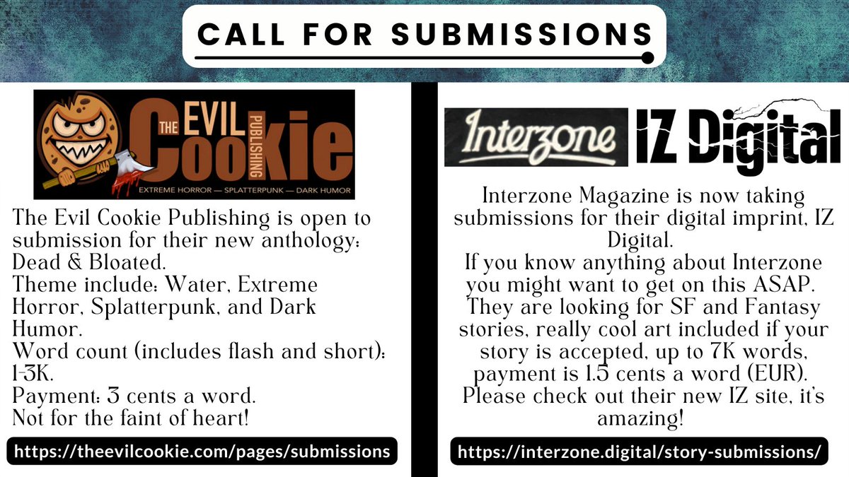 AtreyuPress's tweet photo. 🖥️🖱️Here at Atreyu Press, we’re highlighting some new markets and submission calls for stories. 🔥
Best of luck finding a home for your story. Hey, and don't self-reject.💪 https://t.co/dGRVfRXgKJ