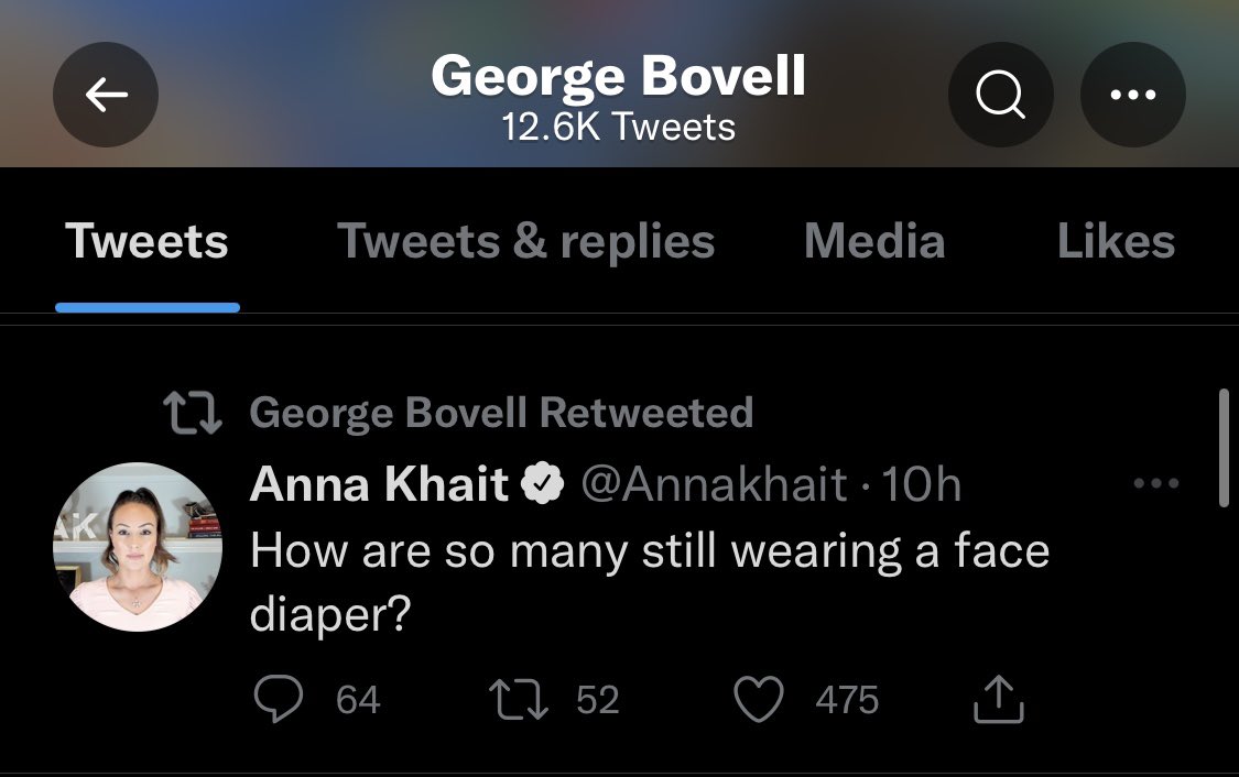 FakeGeorgeBovel's tweet photo. So much #dumdum in just 24 hours 
- #Masks are “face diapers”
- #antivax for childhood vaccines 
- “unexplained deaths” - article says it’s likely covid!
Imagine being so entitled you spread #fakenews all-day every-day without questioning “am I the idiot?”
#georgebovell #covidiot https://t.co/ko1NPaPuzv