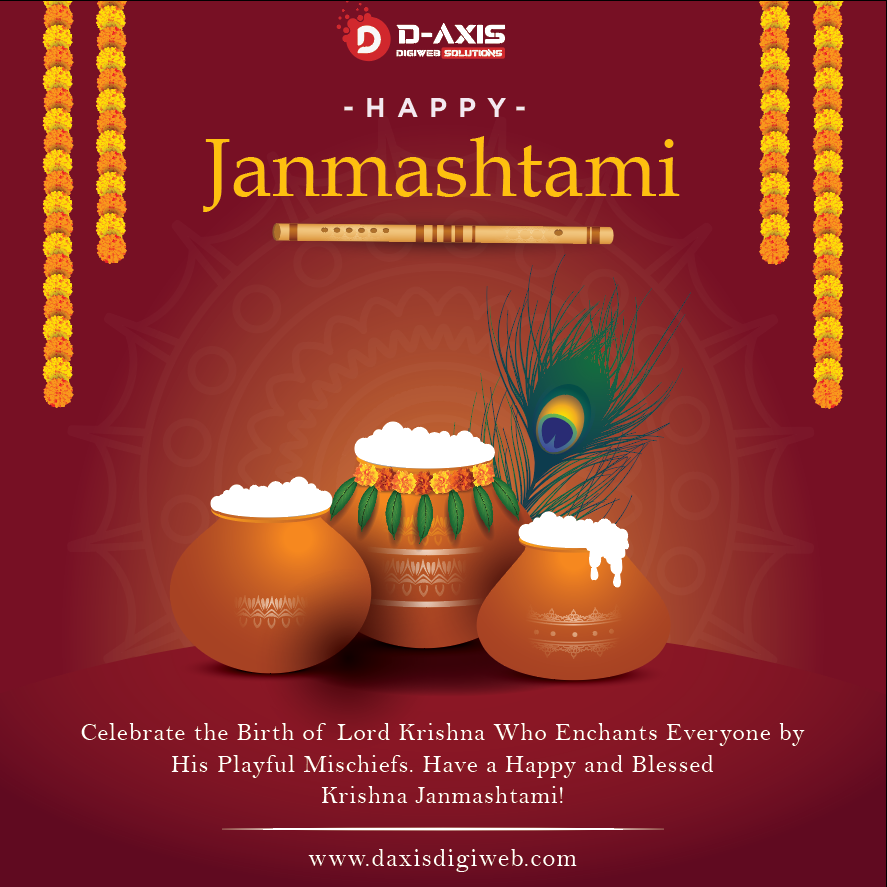 DDigiweb's tweet image. May Lord Krishna invigorate you and motivate you to deal with every one of the issues in existence with extraordinary boldness. Blissful Krishna Janmashtami. 🙏
D-Axis Family wishes all of you a Happy Janmashtami. 🎇🙏🎇
#happyjanmashtami #janmashtami #lordkrishna #krishna