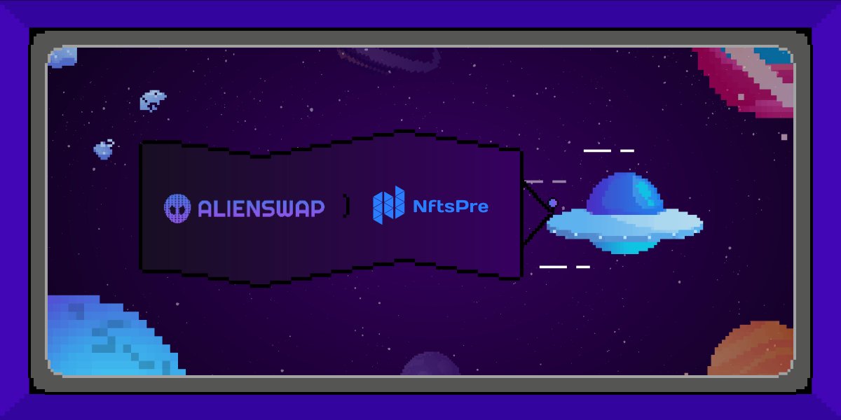 AlienSwap_NFT's tweet photo. We are pleased to announce our new partnership with @nfts_pre! 👽❤️

NFTspre is an NFT analysis + screening platform that helps you filter out quality NFT projects through comprehensive and multi-faceted data.

More good news will be announced, stay tuned!👀 https://t.co/DLNxx7ZwNU