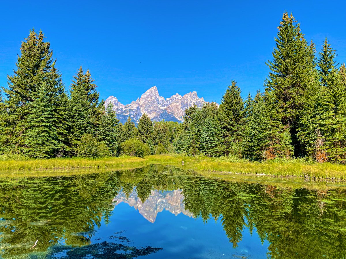 _out_door_'s tweet photo. People travel from every corner of the globe to see the Tetons and most spend less than five minutes here. #slowdown #stayforawhile https://t.co/p64fFSiQsP
