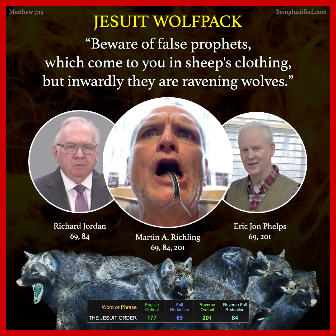 BeingJustified's tweet photo. I have come across some wolves in sheep's clothing in my life. At first you might think they are ignorantly deceived, but after learning #gematria can see they are purposeful with their deceptions. #TSABS #RichardJordan #EricJonPhelps #VaticanAssassins #MartinRichling #Jesuits https://t.co/NpF8fayexS
