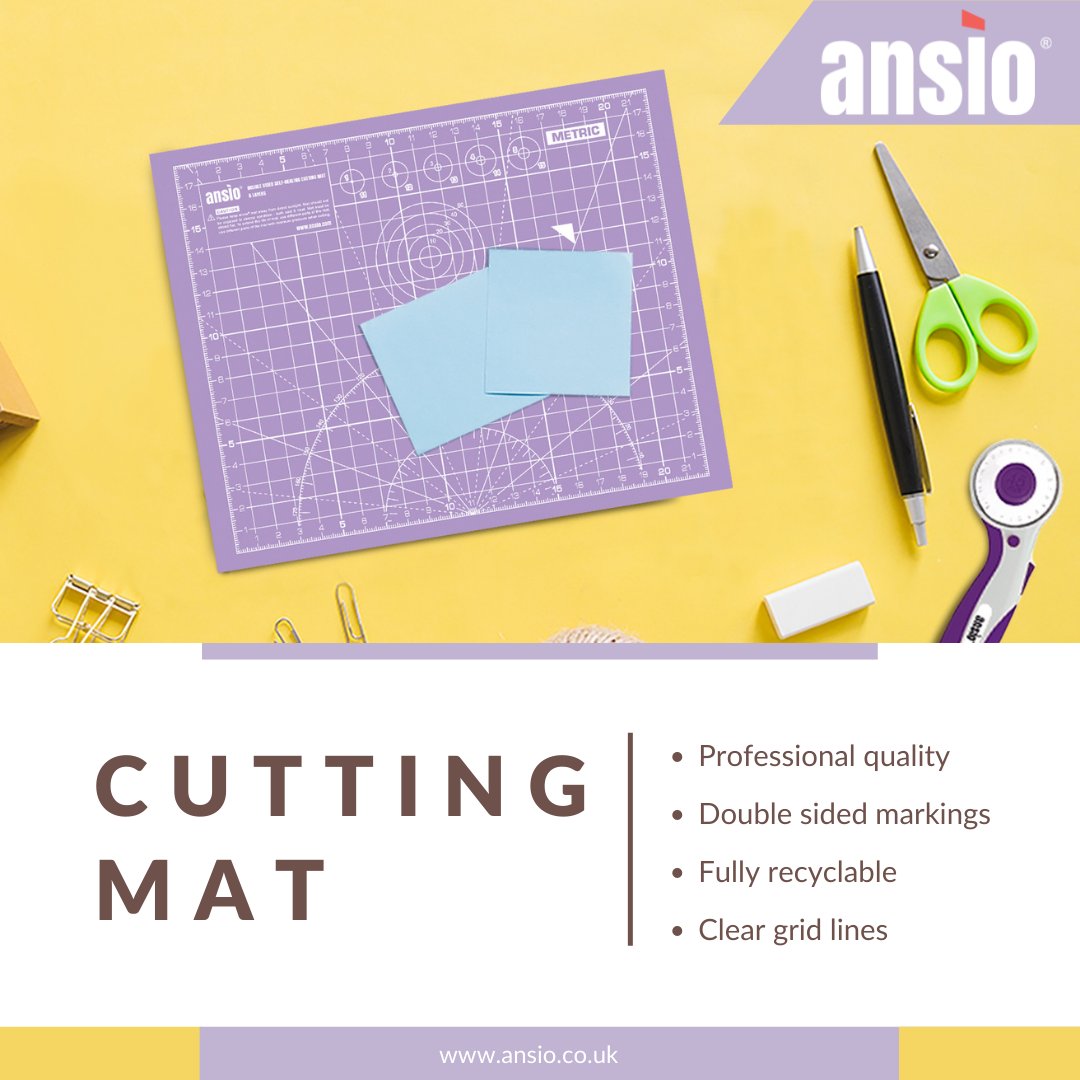 shopwithansio's tweet image. Check out our Self Healing A2 Double Sided Ansio Craft Cutting Mat, perfect for Quilting, Sewing, Scrapbooking, Fabric &amp;amp; Papercraft in Purple. 

ansio.co.uk/products/craft…

#Ansio #cuttingmat #craftcuttingmat #selfhealingcuttingmat #quilting #sewing