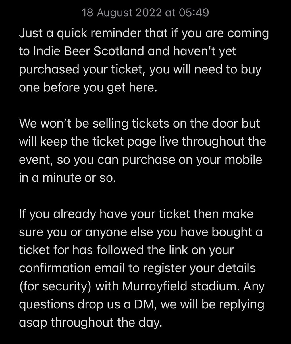 Important: Advance tickets only! (But you can purchase on mobile in a few mins)

siba.thundertix.com/events/200579