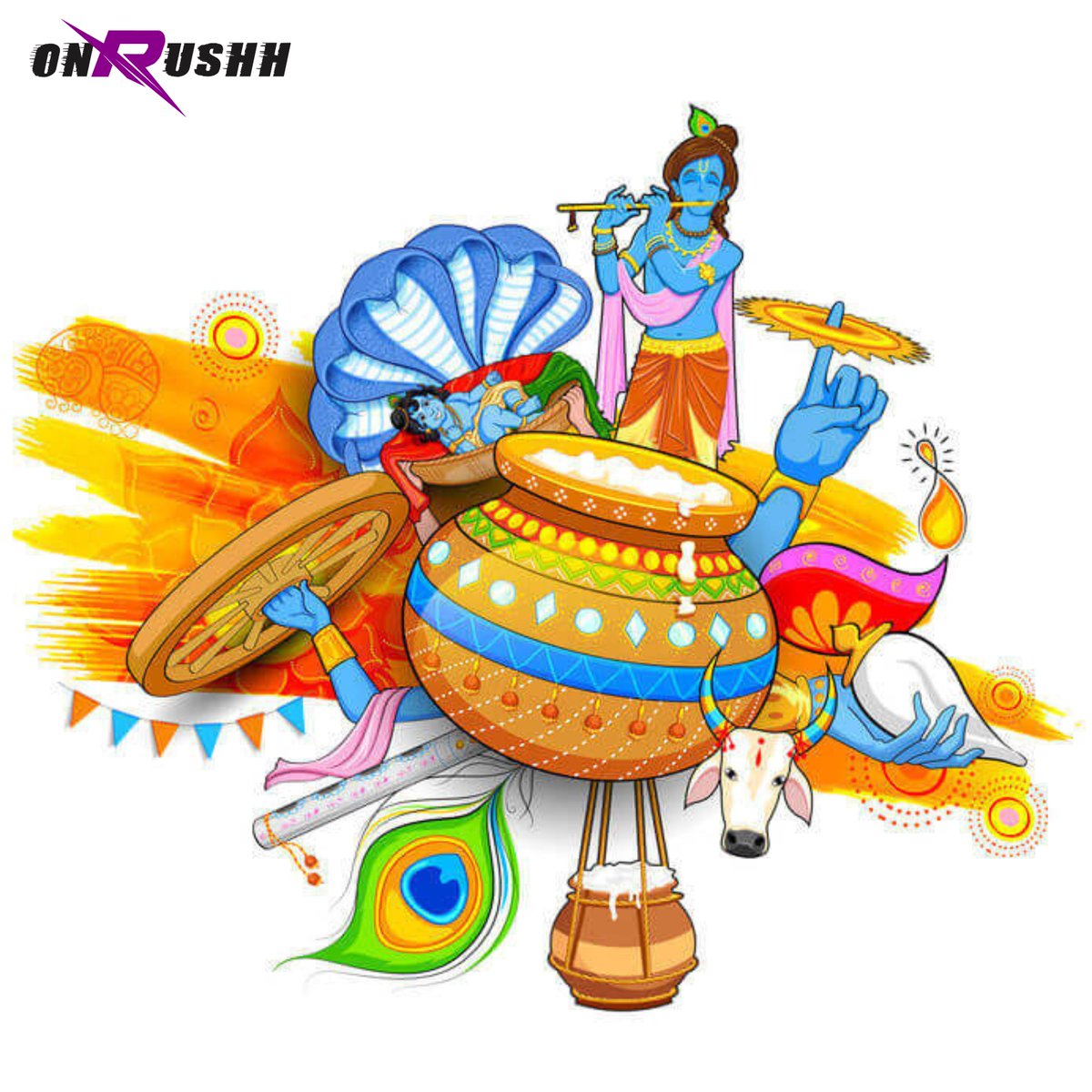 onRush_'s tweet photo. Celebrate the birth of Lord Krishna who enchants everyone by his playful mischiefs. Have a happy and blessed Krishna Janmashtami!

#janamastami #janmastami2022 #lordkrishna #krishna https://t.co/ecVpioj9J6