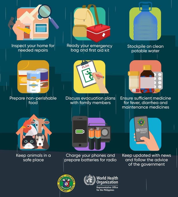 Here are some health &amp; safety tips in case of a flood during the rainy season 👇🏼