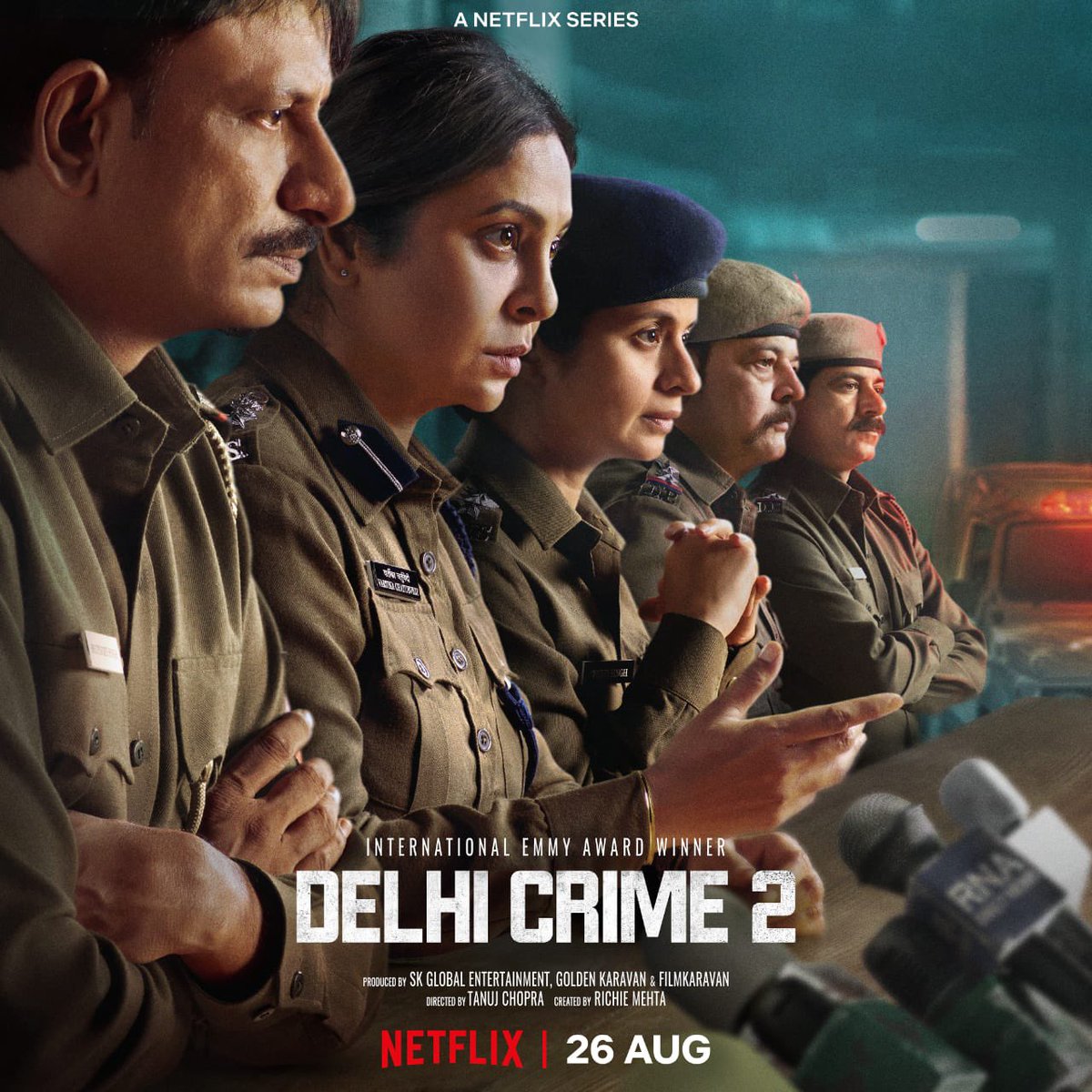 Sidharth Bhardwaj (@sidhaaarthh) on Twitter photo A murder mystery, police on their toes and a ticking clock. Watch another nail-biting season of our show. #DelhiCrimeSeason2 starts streaming on 26th August.
<a href="/NetflixIndia/">Netflix India</a> @ShefaliShah_ <a href="/RasikaDugal/">Rasika Dugal</a> <a href="/rajeshtailang/">Rajesh Tailang</a> <a href="/Sidhaaarthh/">Sidharth Bhardwaj</a> <a href="/thegopaldatt/">Gopal Datt</a> <a href="/tillotamashome/">Tillotama Shome</a> <a href="/jatinact/">Jatin Goswami</a> A murder mystery, police on their toes and a ticking clock. Watch another nail-biting season of our show. #DelhiCrimeSeason2 starts streaming on 26th August.
<a href="/NetflixIndia/">Netflix India</a> @ShefaliShah_ <a href="/RasikaDugal/">Rasika Dugal</a> <a href="/rajeshtailang/">Rajesh Tailang</a> <a href="/Sidhaaarthh/">Sidharth Bhardwaj</a> <a href="/thegopaldatt/">Gopal Datt</a> <a href="/tillotamashome/">Tillotama Shome</a> <a href="/jatinact/">Jatin Goswami</a>