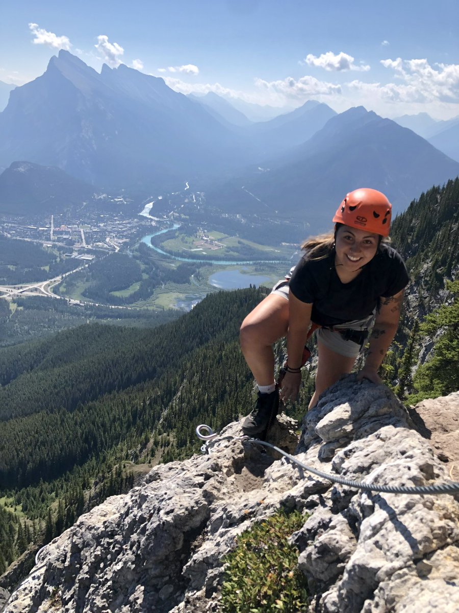 KidTripster's tweet photo. The highlight (literally!) of our Banff trip: climbing Mt. Norquay on the Via Ferrata! ⛰ 

Is this the way you prefer to see your views, too?!

@MtNorquay @banfflakelouise 

#sponsored #mtnorquay #viaferrata #mybanff #banffnationalpark #banff #banffalberta #banffcanada https://t.co/LfpVWYIF61