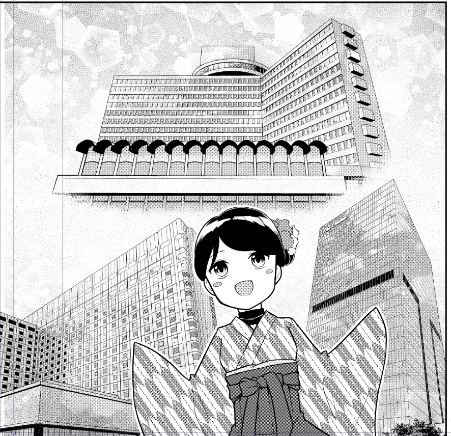 前にアシさんの描いてくれた背景がとってもいい!
今体調不良で離脱中なので、早く元気になりますように 