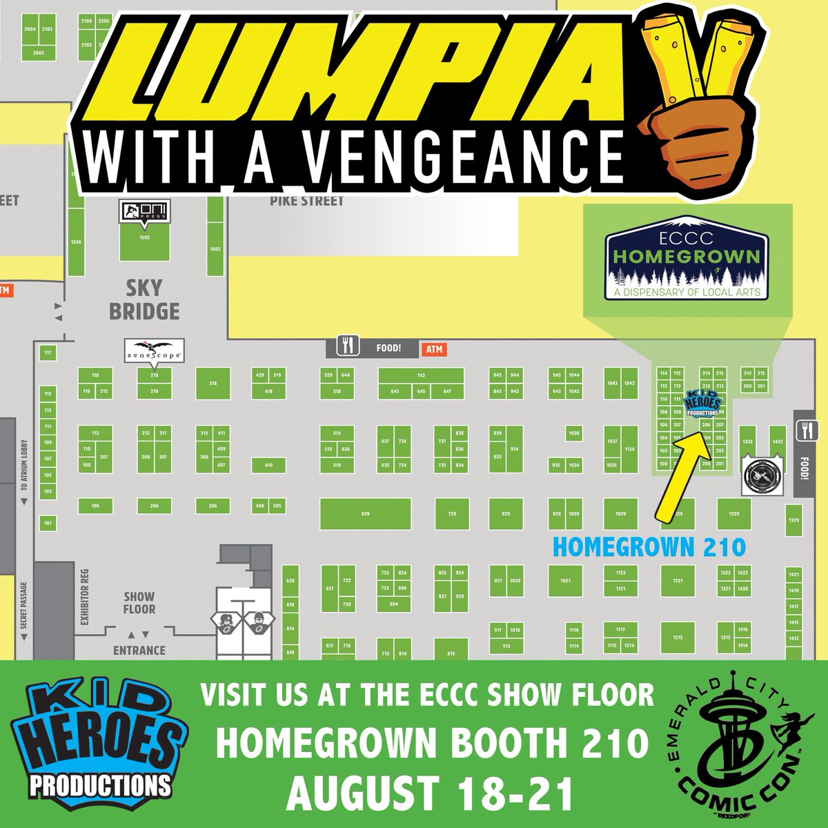 Come see us <a href="/emeraldcitycon/">Emerald City Comic Con</a> Seattle Aug 18-21

Panel - FROM LUMPIA MOVIE TO LUMPIA COMIC BOOK
THU 8/18
2:15PM-3:15PM
SCC 303 <a href="/kidheroes/">Kid Heroes | Film • Comics • Collectibles</a> <a href="/Iriarte_ARTS/">lawrence iriarte</a> <a href="/aprilabsynth/">April Absynth</a> <a href="/earlybgoode/">Earl Baylon ❤️'s BOOrritos</a> Ed Baon

Visit us BOOTH 210 Homegrown section
Pick up #ECCCExclusive LEGENDARY LUMPIA SQUAD #1

#ECCC