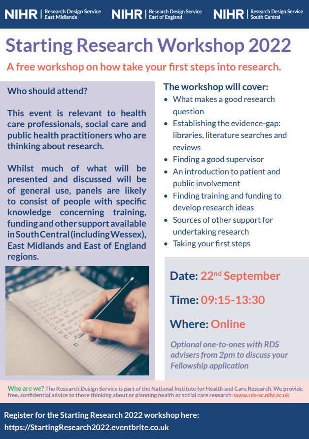 Are you interested in research, but have not yet had the chance to get involved? eventbrite.co.uk/e/starting-res… #research #workshop #kgh #teamkgh #onlineworkshop #NIHR #UHN