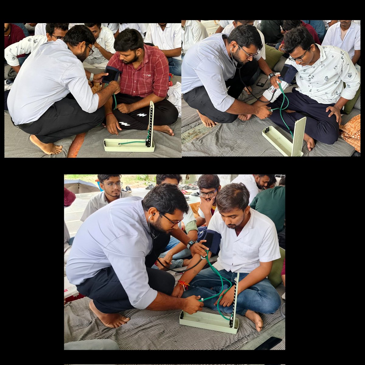 વેટરનરી કોલેજ દાંતીવાડાના 3 વિદ્યાર્થીઓ 55 કલાક થી ભૂખ હડતાળ ઉપર બેઠા છે.... #vets_warriors 
#Increase_Guj_Vet_Stipend
#hungerstrikeday03
<a href="/CMOGuj/">CMO Gujarat</a> 
<a href="/Bhupendrapbjp/">Bhupendra Patel</a> 
<a href="/KanuDesai180/">Kanu Desai</a> 
<a href="/RaghavjiPatel/">Raghavji Patel</a>
<a href="/CRPaatil/">C R Paatil</a> 
<a href="/PRupala/">Parshottam Rupala</a>