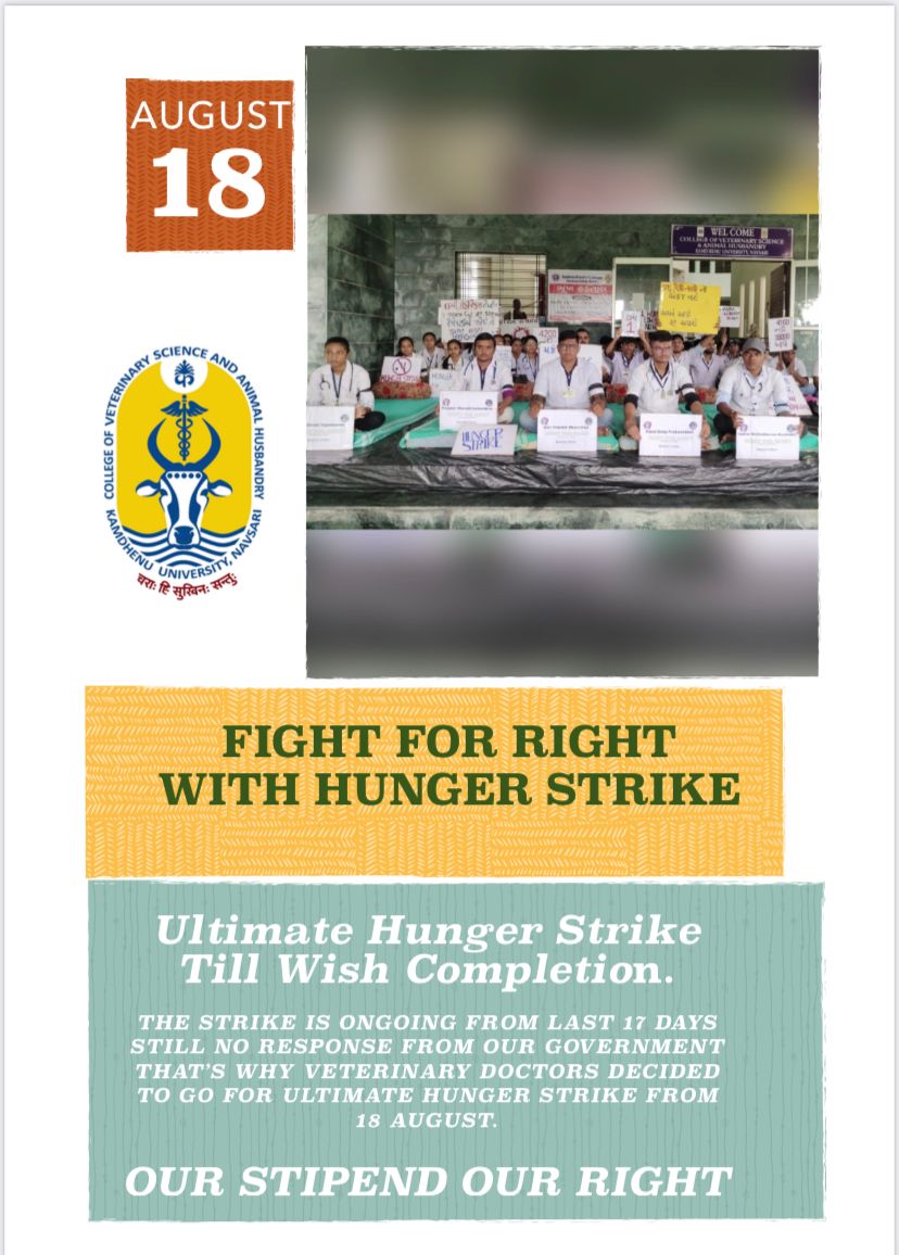 #Increase_Guj_Vet_Stipend 
#guj_veterinary_students_on_strike 
#guj_vet_union 
<a href="/CMOGuj/">CMO Gujarat</a> <a href="/RaghavjiPatel/">Raghavji Patel</a> <a href="/KanuDesai180/">Kanu Desai</a> <a href="/CRPaatil/">C R Paatil</a> <a href="/ndtv/">NDTV</a> <a href="/tv9gujarati/">Tv9 Gujarati</a> <a href="/VtvGujarati/">VTV Gujarati News and Beyond</a>
<a href="/tv9gujarati/">Tv9 Gujarati</a> <a href="/etv/">@etv</a> <a href="/sandeshnews/">Sandesh</a> <a href="/VtvGujarati/">VTV Gujarati News and Beyond</a> <a href="/Zee24Kalak/">Zee 24 Kalak</a> <a href="/GSTV/">GSTV</a> <a href="/abpasmitatv/">ABP Asmita</a> <a href="/CNNnews18/">News18</a> <a href="/ddgirnarlive/">Doordarshan Girnar</a> <a href="/CMOGuj/">CMO Gujarat</a> <a href="/PMOIndia/">PMO India</a>