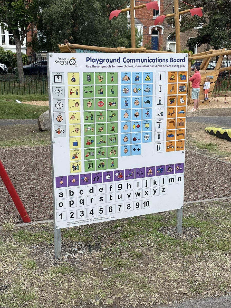 Marie Halpin SLT (@mariechalpin) on Twitter photo Went to Belgrave Park in Rathmines to see the <a href="/FindingCharlie/">Finding Charlie's Voice</a> #CommunicationBoard. These should be in all playgrounds in Ireland. A lovely example of promoting and validating all forms of communication, and making playgrounds more inclusive. #Autism #DLD #SLCN #Communication #AAC Went to Belgrave Park in Rathmines to see the <a href="/FindingCharlie/">Finding Charlie's Voice</a> #CommunicationBoard. These should be in all playgrounds in Ireland. A lovely example of promoting and validating all forms of communication, and making playgrounds more inclusive. #Autism #DLD #SLCN #Communication #AAC