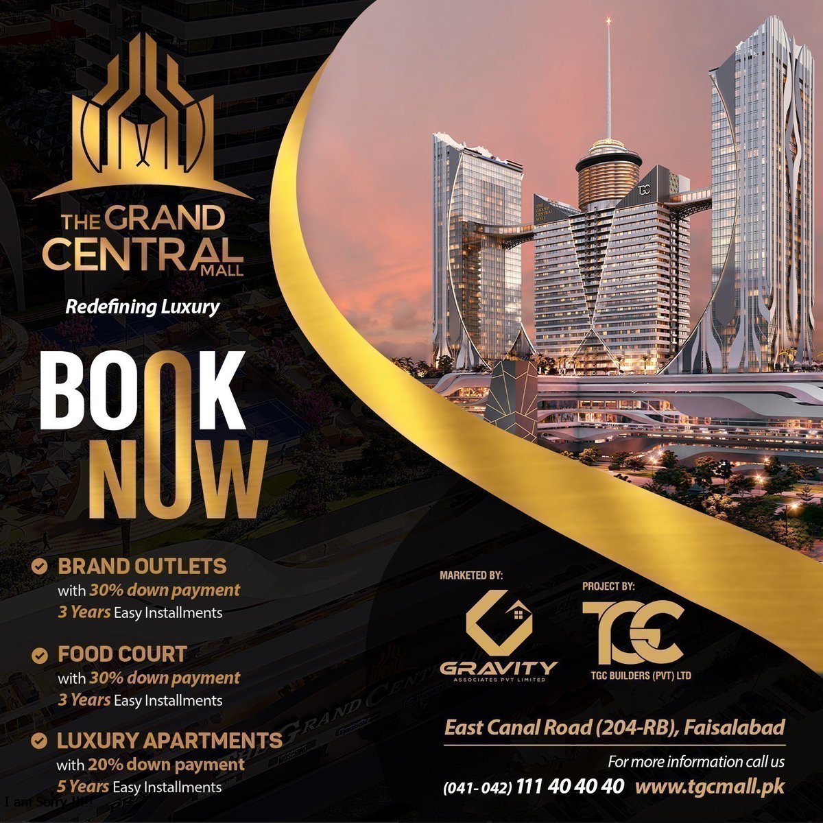 GravityLhr's tweet photo. Site office: Near Marhaba Mahal, East Canal Road, Faisalabad. 
Lahore: 36 CCA, DD-Block, DHA Phase 4, Lahore. 

For more information 
Contact us: 
041 111 404040 / 042 111 404040 

0300 0500697 / 0300 0500698 

Website: https://t.co/Jb6Q9gE95Q https://t.co/FRUfnSiQar