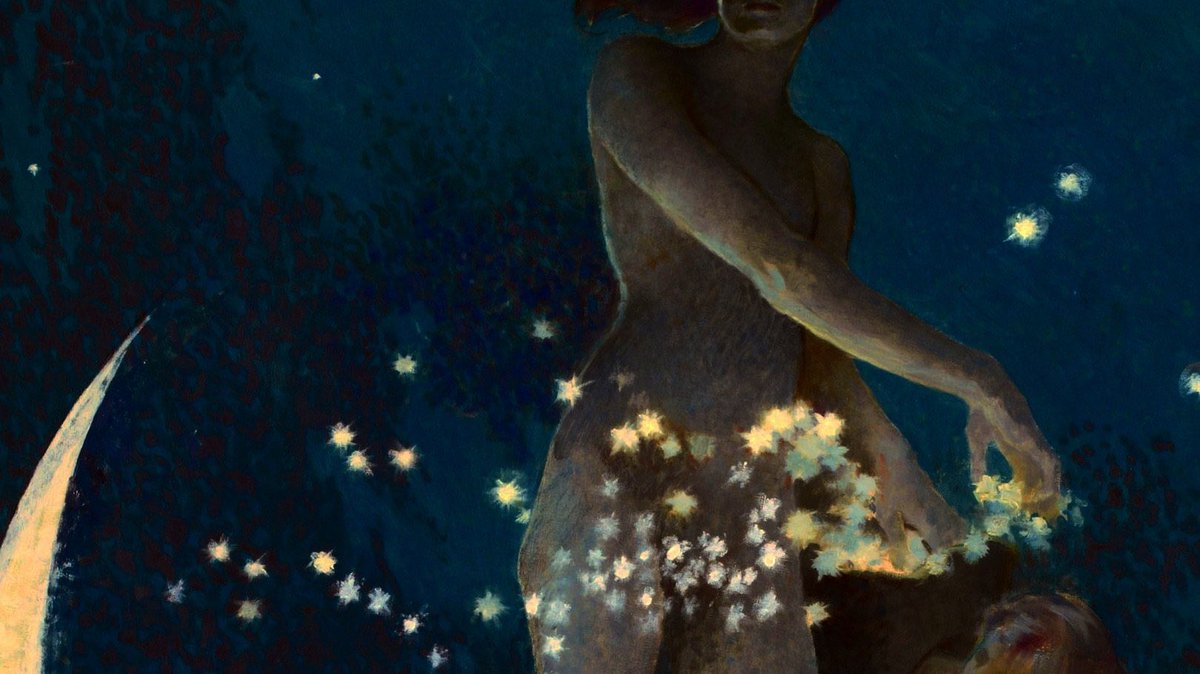 AcademiaAesthe1's tweet photo. Detail : Spring Scattering Stars, 1927, by Edwin Blashfield. https://t.co/TWhh1aQQ3n