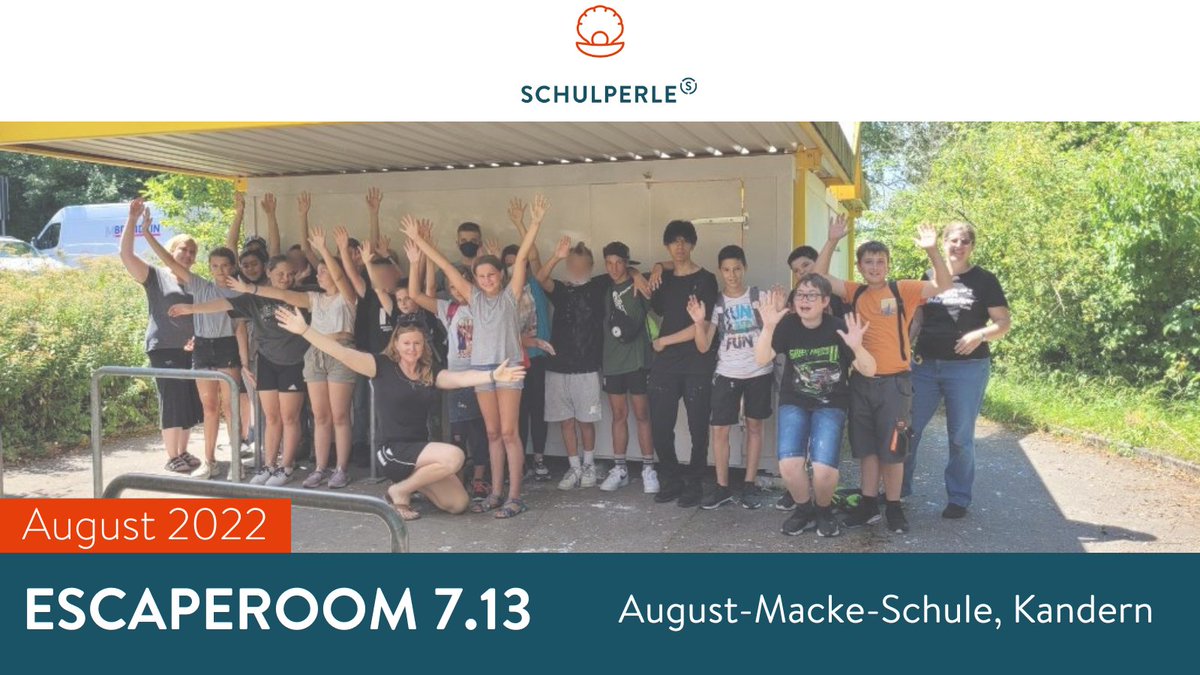 Schulperle's tweet photo. 30 Jugendliche der August-Macke-Schule in Kandern erarbeiten und bauen zwei Escaperooms auf ihrem Schulgelände.

Dabei werden Rätsel entwickelt und Räume handwerklich gestaltet.

Der @stifterverband zeichnet das Projekt im August mit der Schulperle aus. Herzlichen Glückwunsch! https://t.co/tKLYi8smbd