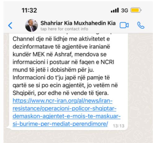 OlsiJ's tweet photo. This is Shahriar Kia, chief propagandist of @Maryam_Rajavi in Albania. Shahriar is the guy in charge of buying journalists. Shahriar works with Altin Kreka and Sokol Balla of Top Channel. Once their fake news is published by Top Channel they distribute the news with other media. https://t.co/4ETRCaCbj5