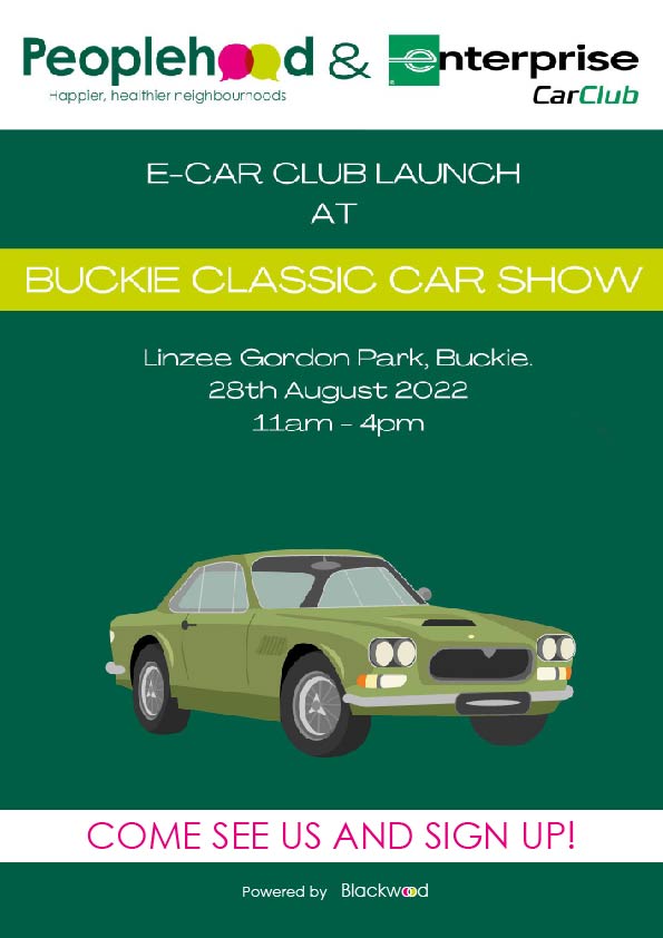 PeoplehoodBW's tweet photo. Peoplehood e-cars are coming to #PeoplehoodBuckie!

We are delighted to launch the #Peoplehood #ecar club in partnership with @EnterpriseCarClub on Sunday 28th August 2022.
The team will be at the @BCKclassicshow Buckie Classic Car Show at Linzee Gordon Park from 11am – 4pm. https://t.co/zcvVWcFhvV