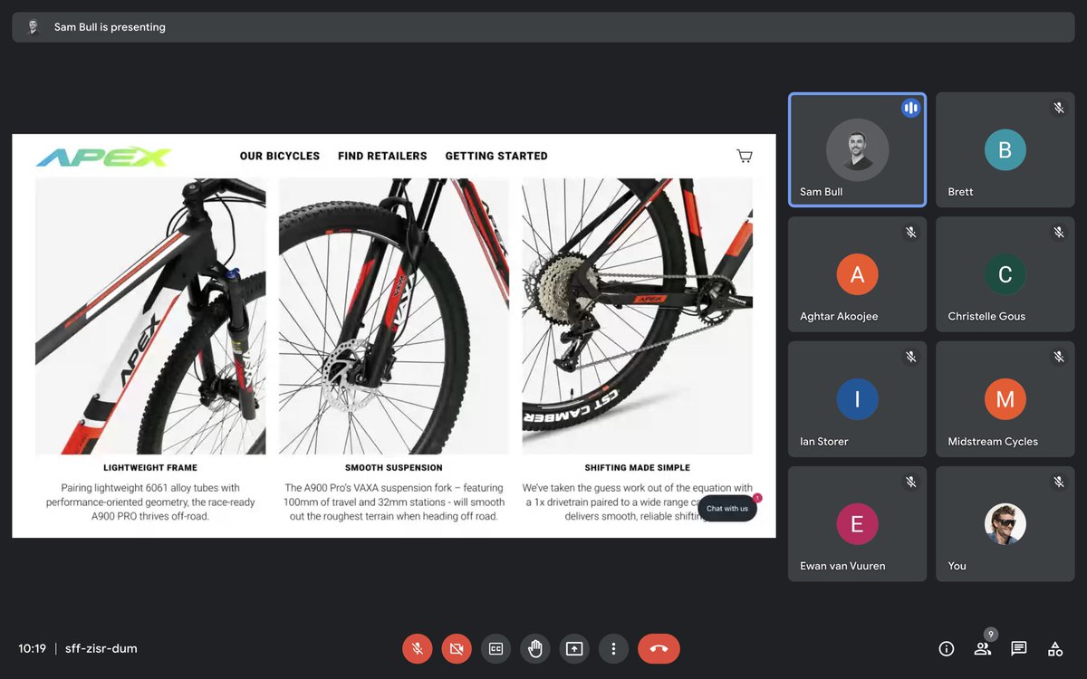 Something exciting is brewing at our HQ with Sales Director <a href="/SamBull01/">Sam Bull</a> holding multiple conference calls this week with our loyal Apex dealer network bringing them up to speed on the brand’s digital future.

Go Live on the World Wide Web is Sept 1st 🚲🌍🖥

#WeRide #GoWithApex 🇿🇦