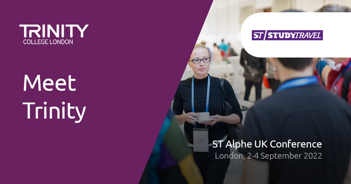 TrinityC_L's tweet photo. We're looking forward to meeting delegates and exhibiting at the #STAlphe UK Conference in London, 2-4 September 2022. We'll be giving away some 'British-themed' prizes during the event. Learn more: https://t.co/qYHxxpJDh7
#StudyTravel #ELTConference https://t.co/pK7vsELBws
