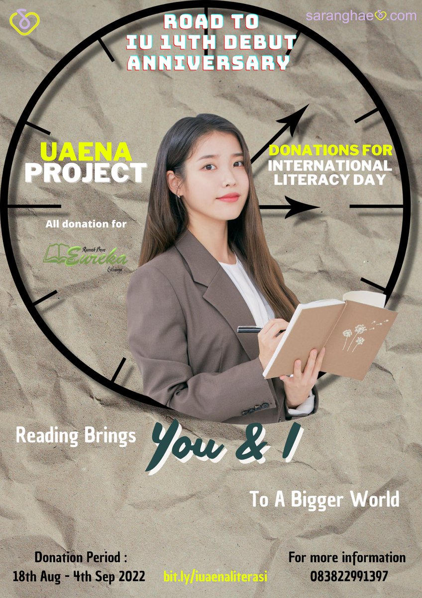 daapp07's tweet photo. IU & UAENA Project Donasi Untuk Debut Anniversary IU Ke-14
SaranghaeU X IUAENA Indonesia
"𝑹𝒆𝒂𝒅𝒊𝒏𝒈 𝑩𝒓𝒊𝒏𝒈𝒔 _𝐘𝐨𝐮 & 𝐈_ 𝒕𝒐 𝒂 𝑩𝒊𝒈𝒈𝒆𝒓 𝑾𝒐𝒓𝒍𝒅"
Bagi yang akan berpartisipasi bisa langsung mengisi link berikut ini:
https://t.co/DjFfD0wpDL
#IU #아이유 https://t.co/fkGvpawqId