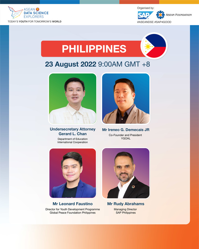 aseanfoundation's tweet photo. #ASEANYouth , Meet your judges for ASEAN Data Science Explorers National Finals for Lao PDR and Myanmar! 🥳

Come join us on Facebook Live ‼️

#WeAreASEAN #BeASEAN #SAP4GOOD #ASEANDSE #ADSE https://t.co/cpTRpVREzN