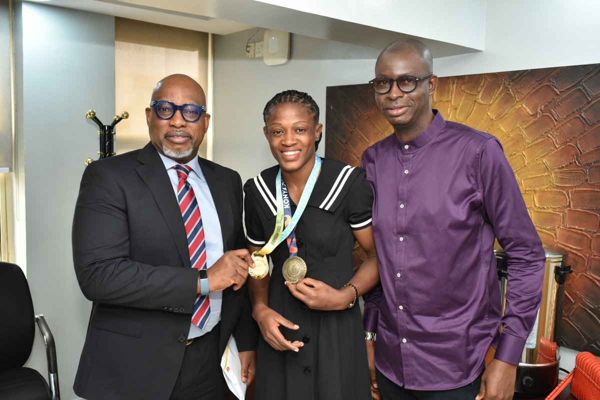 halogen_group's tweet photo. It was a pleasure to host Halogen adopted athlete, and Commonwealth Gold Medalist (57kg female wrestling category) Odunayo Adekuoroye at our head office.
#sports
#ThursdayThoughts
#CommonwealthGames22
#Safetyinanopenworld https://t.co/ZcJzb52KZ5