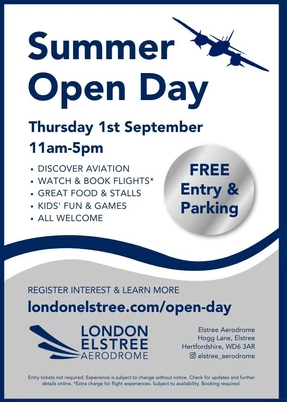 Elstree Aerodrome Open Day!  londonelstree.com/open-day?utm_c…