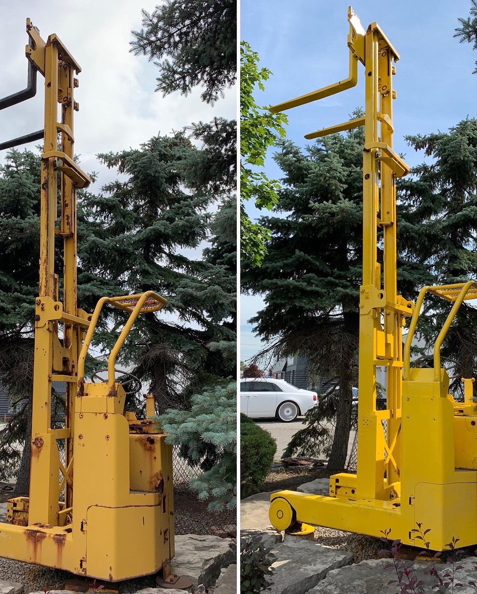 HaltonLift's tweet photo. Thank you to Alex and his team at Student Works Management for putting a fresh coat of paint on our curbside vintage lifts. Great work!
#studentworks #haltonlifttruck #vintageforklift #forliftsales #forkliftservice #forkliftparts #forkliftrental #oakville https://t.co/oh6p11P32C