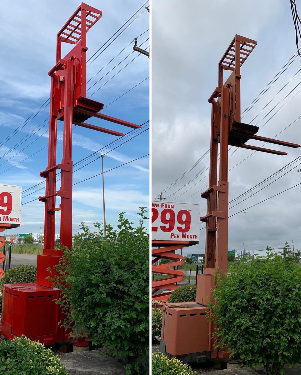 HaltonLift's tweet photo. Thank you to Alex and his team at Student Works Management for putting a fresh coat of paint on our curbside vintage lifts. Great work!
#studentworks #haltonlifttruck #vintageforklift #forliftsales #forkliftservice #forkliftparts #forkliftrental #oakville https://t.co/oh6p11P32C