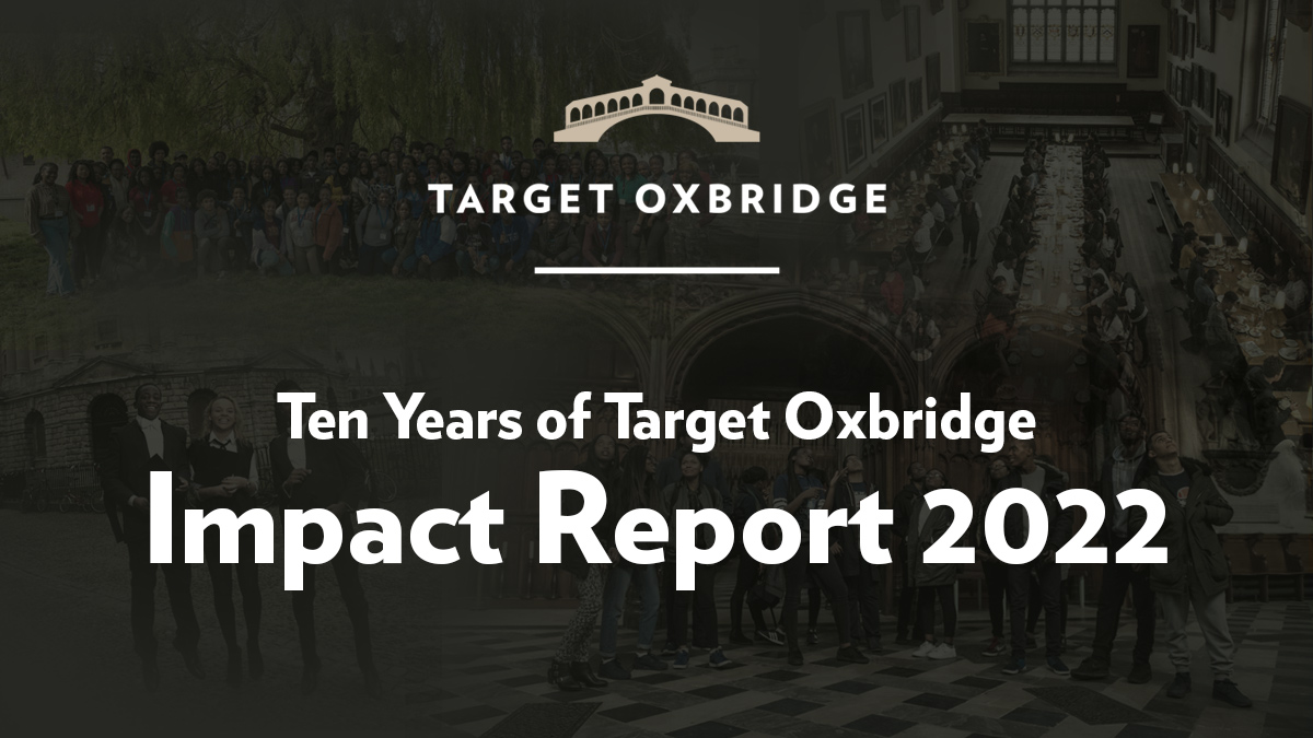 We're delighted to announce that over 50 Target Oxbridge students will be going to <a href="/UniofOxford/">University of Oxford</a> and <a href="/Cambridge_Uni/">Cambridge University</a> this year!
 
Today we have also released our Ten Years of Target Oxbridge Impact Report, outlining our impact over the past decade: rarerecruitment.co.uk/news/target-ox….