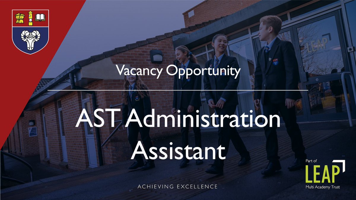 We are looking for an enthusiastic Administration Assistant to work within our friendly Achievement Support department. Find out more about the role on the link below 👇 

🔗 bit.ly/LEAP-Vacancies 

📅 Application Close: 10:00am, Friday 2nd Sep 2022.

#EducationJobs #Hiring